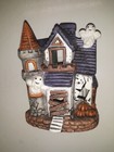 Halloween Haunted House Ceramic Ghosts Tea Light Candle Holder Vintage Publix