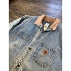 Distressed 90   s Denim Carhartt Jacket  large 
