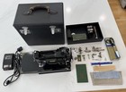 Vintage 1937 Singer 221 Featherweight Sewing Machine  Scrolled  Extras  Serviced