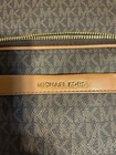 Michael Kors Mk Signature Brown Backpack Medium Pvc Leather Trim Womens Bag Nwot