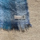 Vintage Mohair Wool Tartan Throw Blanket Blue Cushendale Irish Wool Lap Blanket 