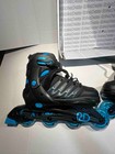 Roller Derby Custom Adult Inline Skates Adjustable Size 9-12 Black Blue