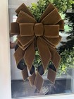 Handmade Xl Elegant Chocolate Brown Velvet Fall Or Christmas Bow Wreath Decor