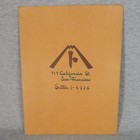 Vintage Yamato Sukiyaki House Restaurant Menu San Francisco California Japanese