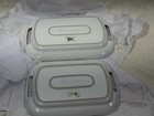 Le Creuset White Stoneware Bbq Platters Small Medium Set 2 Modern Elegant