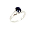 19thc Antique 1  ct  Sapphire sterling Ring  Gem Of Greek Cronus Roman Saturn God