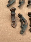 Antique Set Of 24 Copper  Triangular Stair Rod Brackets Reclaimed Vintage