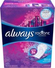 Always Radiant Pantiliners  Regular  Unscented  48 Liners  pack Of 2 