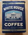 Rare Dwinnel-wright White House Coffee 1 Lb  Empty Box Sharp Color 5x6x3