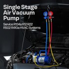 4cfm Ac Vacuum Pump Kit W  Hvac Manifold Gauge Set Leak Detector For R134a R410a