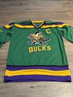 Mighty Ducks Movie Charlie Conway Green  96 Ice Hockey Jersey Size L New    