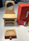 Lot Of Kidkraft Wooden Dollhouse Play Furniture   Accessories 9 Pieces Fun