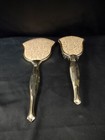 Vintage Vanity Dresser Two-piece Set Gold Plated Brush And Mirror Pre-owned