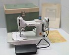 Vintage Singer 221k Featherweight Sewing Machine White Great Britain W  Case