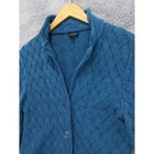 Talbots  Merino Wool Knit Cardigan Blazer Jacket Basketweave Cable Knit Size M