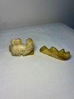 Two Antique Jade Pieces In The Style Of The Ming Dynasty Carved As Decorative Ob