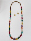 Handmade Tagua Nut Set Necklace And Earrings 