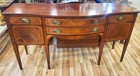 Antique American 20th C Federal Banded Inlaid Mahogany Server Sideboard Buffet