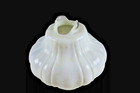 Original Antique Chestnut Style White Milk Glass Lightning Rod Ball