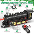 Rc Train Set For Kids  Alloy Steam Locomotive With Cars And Tracks   Train Set F