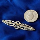 Art Deco Rhinestone Bar Brooch Clear Stone C Clasp Antique Vintage Jewelry