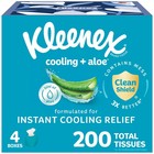 Kleenex Cooling   Aloe Facial Tissues 4 Cube Boxes 50 Tissues Per Box 2-ply