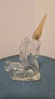 Vintage Unicorn Perfume Bottle Avon Brocade Cologne Glass Vanity Decanter