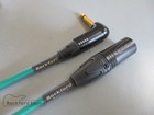 Mogami W2549 Green   Gold Xlr Male To Right Angle 1 4  Ts   Unbalanced Cable