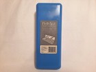 Vintage 80s Makeup Accessories Plastic Organizer Box W  Mirror  Blue Pretty Neat
