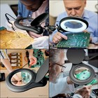 Esd Led Magnifying Lamp W  Clamp For Pcb Soldering  Electronics Repair