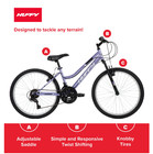 24  Rock Creek Mountain Bike  Fits Riders 4 8  - 5 8   Purple  Adult  Women s