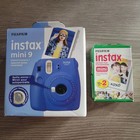 Fujifilm Instax Mini 9 Cobalt Blue Instant Film Camera   Pack Of Film
