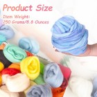 Wool Roving Yarn  250g 8 8oz Felting Wool Pure Roving Yarn  Mix Blue