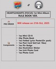 Hearts2hearts Focus 1st Mini Album Rule Book Ver mini Cd photobook 20 Card badge