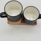     pottery Barn Bongo Black Mugs Set Of 2  2 75 