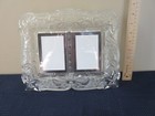 Vtg  Mikasa Memories Duet Floral Frosted Glass Picture Frame  2  3x5  Photo 1990