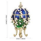Hand Painted Enamel Pearl Flower Faberge Egg Trinket Box  Unique Hinged Flora   