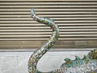 24 8  Od China Bronze Ware Silver Gilt Feng Shui Dragon Pixiu Beast Statue