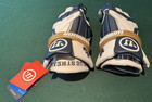 New - Warrior Evo Lacrosse Gloves In Size Large White   Dark Navy   Gold    Jcu