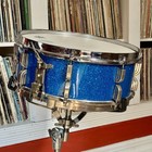 Leedy   Ludwig Broadway Snare Drum 5 5  X 14  Sparkling Blue  Vintage 1950s