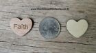 100 Qty 1  Faith Wood Hearts Table Confetti Wooden Wedding Decor Embellishment