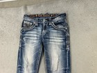Rock Revival Jeans Men 32 Diego Embellished Honeycomb Whiskers Thick Stitching