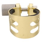 Golden Metal Soprano Saxophone Ligature Reusable Mouthpiece Reed Clamp