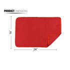 3 Pcs Waffle Weave Glass   Window Microfiber Towel  Red  24  X 16  