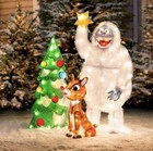 Animated Rudolph And Bumble Decorating Tree Outdoor Christmas Decor Set Of 3