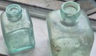 Antique Skabcura Dip Co  Chicago U s a  Aqua Veterinary Medicine Bottles Horse