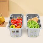 2-pack 1 3 Size 6  Deep  Anti-jam Perforated Stainless Steel Steam Table Pan