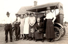 Vintage Photo Old Antique Picture Image Car Family Men Women Home Hats Purses