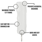 Police Magnum Keychain Pepper Spray Self Defense- 1 Pack  50oz White Flip Top Oc