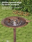 Pedestal Bird Bath 30 Inch Tall Bird Baths For Outdoors  Antique Golden Garde   